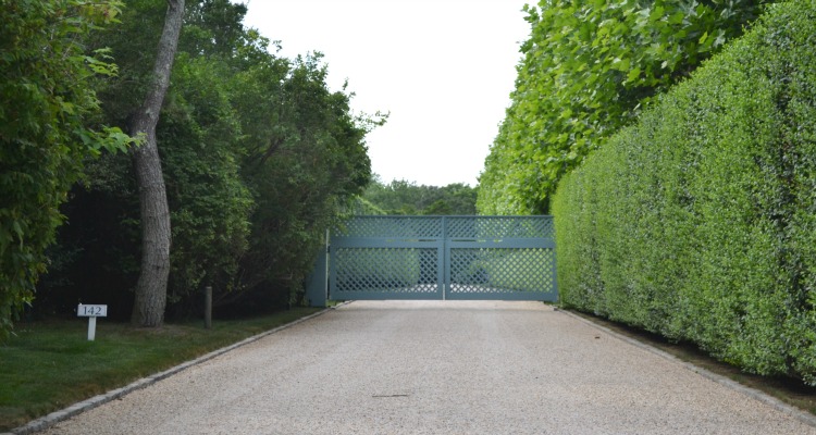 A driveway in the Hamptons